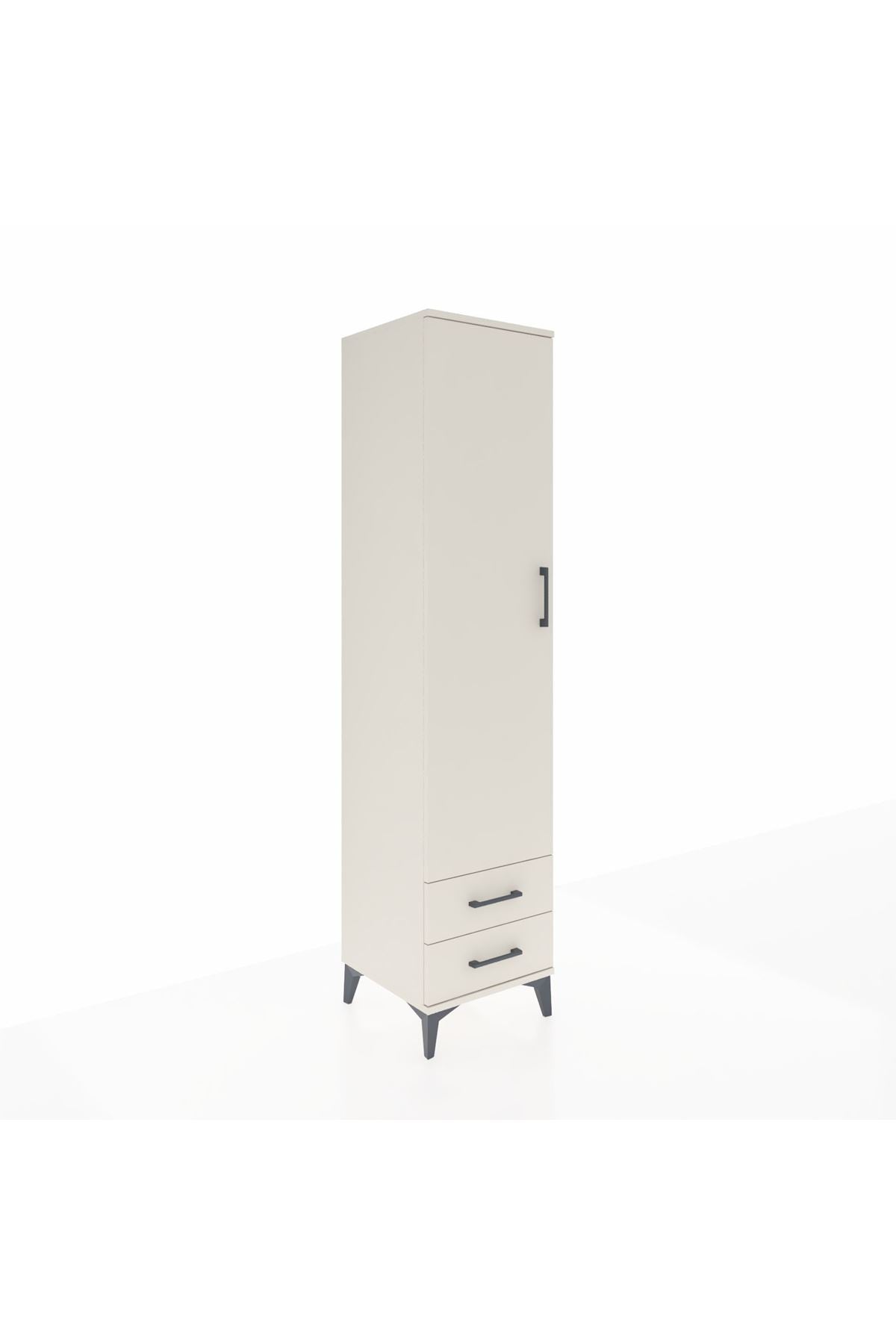 Hyperion Dolap 5 Raflı 2 Çekmeceli Tek Kapaklı 44x44x195 Aytaşı-Aytaşı