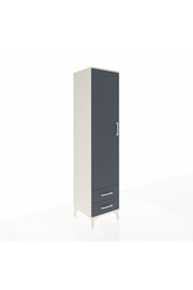 Hyperion Dolap 5 Raflı 2 Çekmeceli Tek Kapaklı 44x44x195 Aytaşı-Antrasit