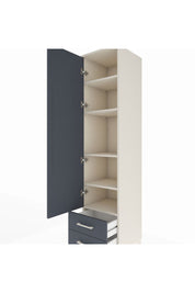 Hyperion Dolap 5 Raflı 2 Çekmeceli Tek Kapaklı 44x44x195 Aytaşı-Antrasit