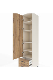 Hyperion Dolap 5 Raflı 2 Çekmeceli Tek Kapaklı 44x44x195 Aytaşı-Çam