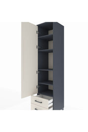 Hyperion Dolap 5 Raflı 2 Çekmeceli Tek Kapaklı 44x44x195 Antrasit-Aytaşı