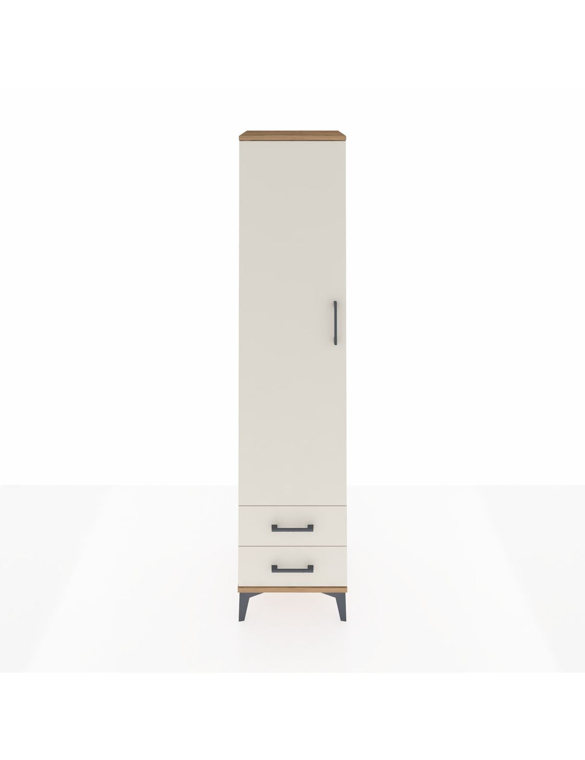 Hyperion Dolap 5 Raflı 2 Çekmeceli Tek Kapaklı 44x44x195 Çam-Aytaşı