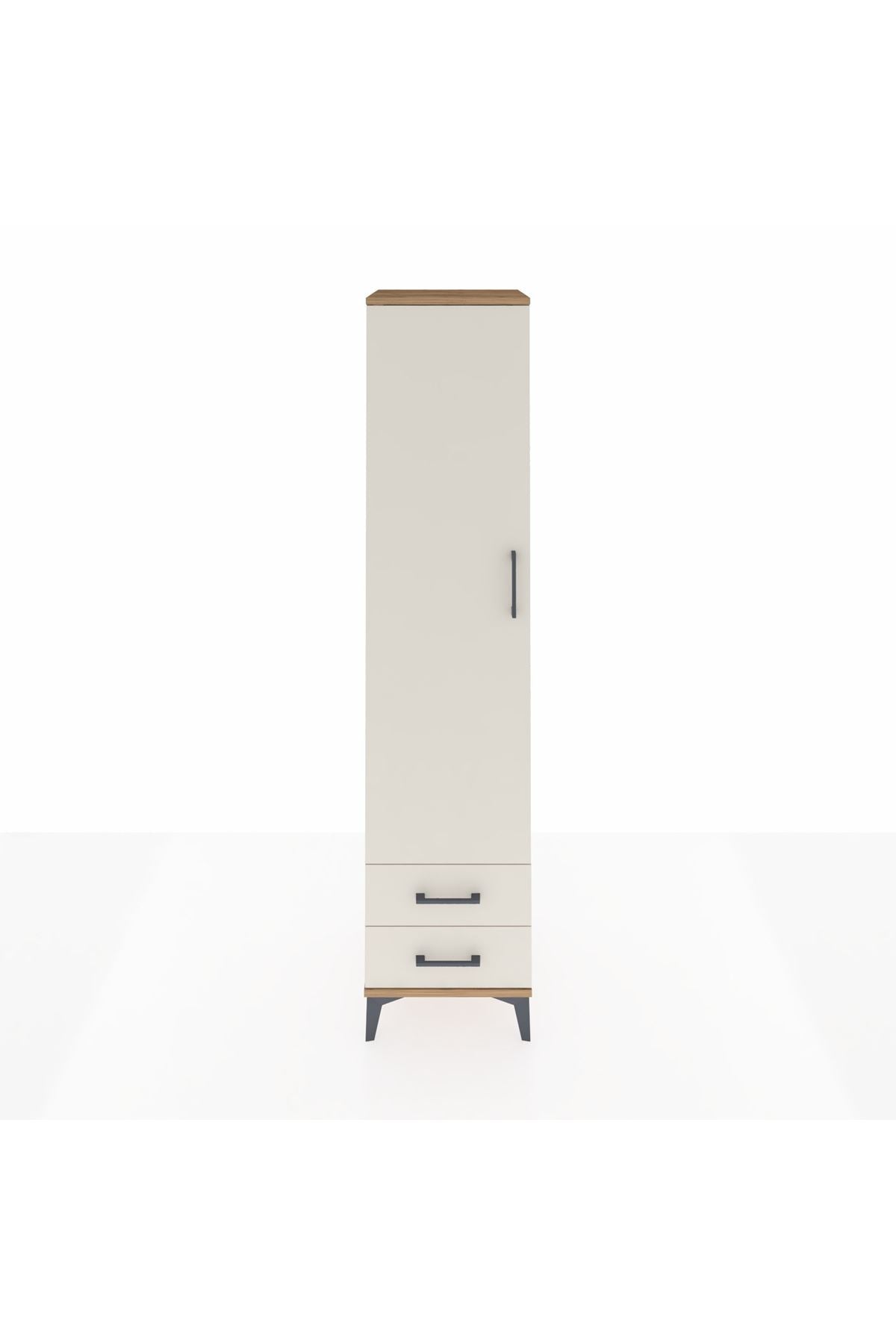 Hyperion Dolap 5 Raflı 2 Çekmeceli Tek Kapaklı 44x44x195 Çam-Aytaşı