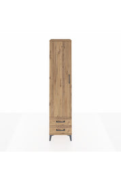 Hyperion Dolap 5 Raflı 2 Çekmeceli Tek Kapaklı 44x44x195 Çam-Çam