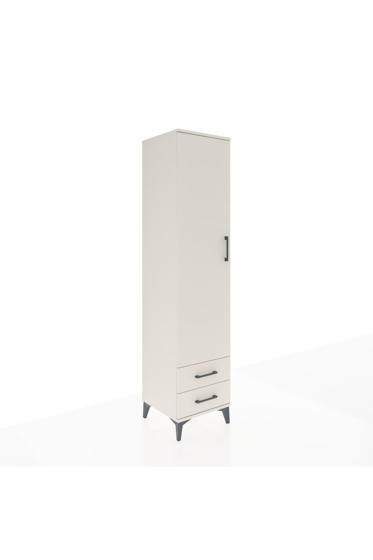 Hyperion Dolap 3 Raflı 2 Çekmeceli Tek Askılı 44x44x195 Aytaşı-Aytaşı