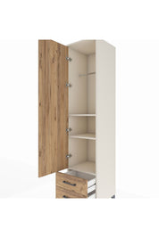 Hyperion Dolap 3 Raflı 2 Çekmeceli Tek Askılı 44x44x195 Aytaşı-Çam