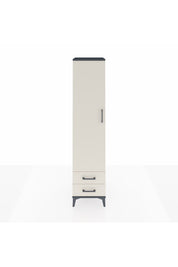 Hyperion Dolap 3 Raflı 2 Çekmeceli Tek Askılı 44x44x195 Antrasit-Aytaşı