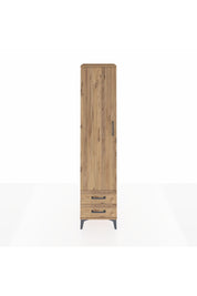 Hyperion Dolap 3 Raflı 2 Çekmeceli Tek Askılı 44x44x195 Çam-Çam