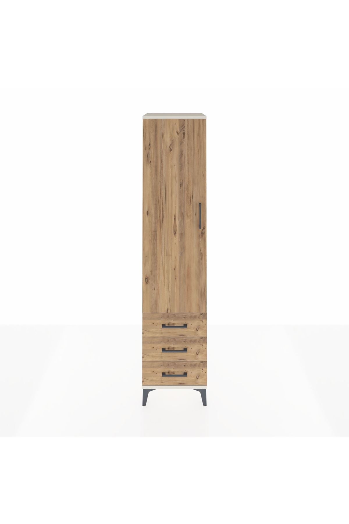 Hyperion Dolap 2 Raflı 3 Çekmeceli Tek Askılı 44x44x195 Aytaşı-Çam