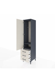 Hyperion Dolap 2 Raflı 3 Çekmeceli Tek Askılı 44x44x195 Antrasit-Aytaşı