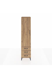 Hyperion Dolap 2 Raflı 3 Çekmeceli Tek Askılı 44x44x195 Çam-Çam