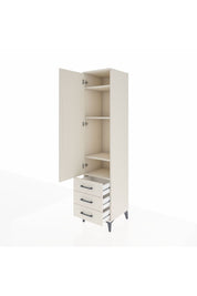 Hyperion Dolap 4 Raflı 3 Çekmeceli Tek Kapaklı 44x44x195 Aytaşı-Aytaşı