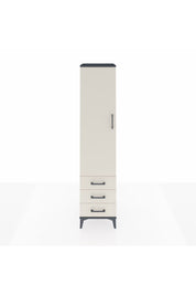 Hyperion Dolap 4 Raflı 3 Çekmeceli Tek Kapaklı 44x44x195 Antrasit-Aytaşı