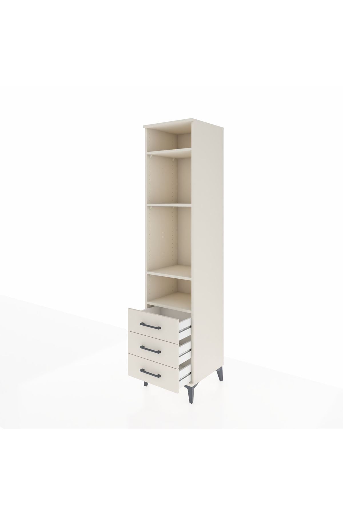 Hyperion Dolap 4 Raflı 3 Çekmeceli 44x44x195 Aytaşı-Aytaşı