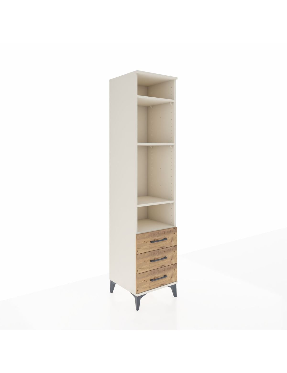 Hyperion Dolap 4 Raflı 3 Çekmeceli 44x44x195 Aytaşı-Çam