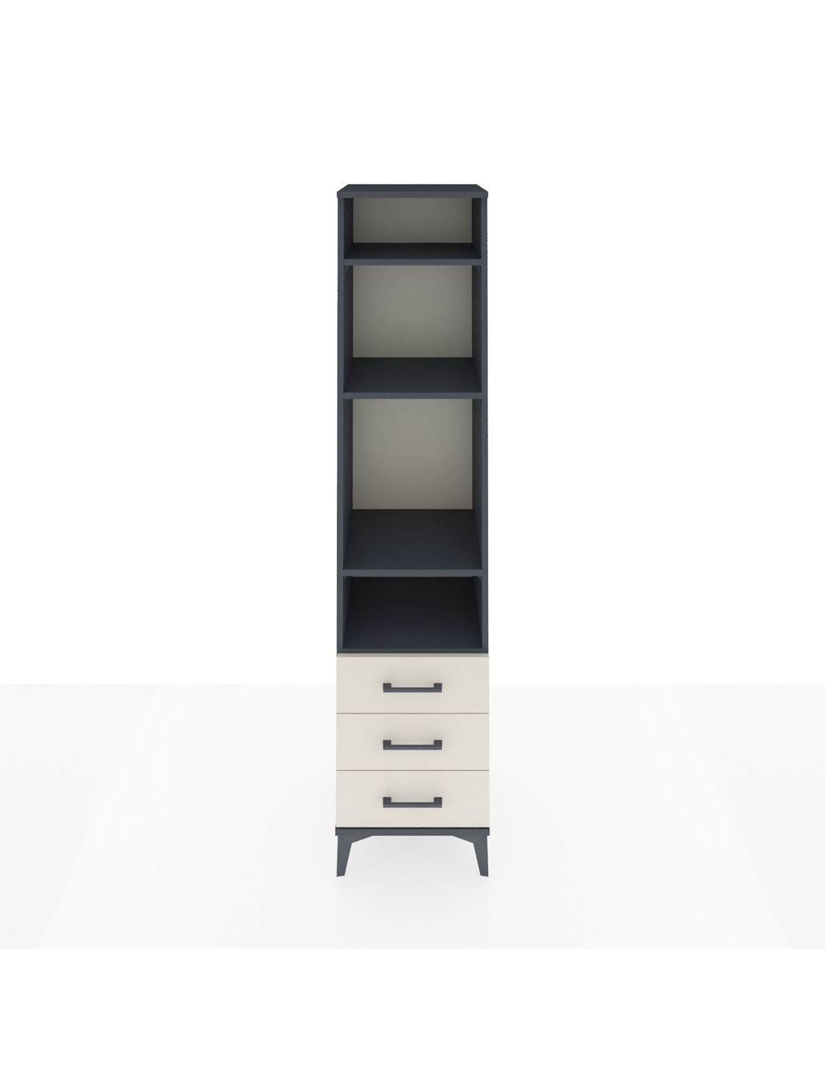 Hyperion Dolap 4 Raflı 3 Çekmeceli 44x44x195 Antrasit-Aytaşı