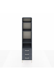 Hyperion Dolap 4 Raflı 3 Çekmeceli 44x44x195 Antrasit-Antrasit