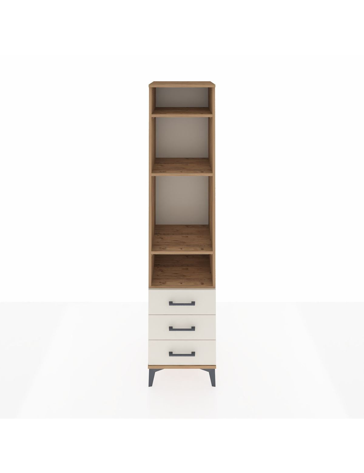 Hyperion Dolap 4 Raflı 3 Çekmeceli 44x44x195 Çam-Aytaşı