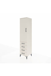 Hyperion Dolap Tek Raflı 4 Çekmeceli Tek Askılı 44x44x195 Aytaşı-Aytaşı