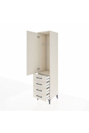 Hyperion Dolap Tek Raflı 4 Çekmeceli Tek Askılı 44x44x195 Aytaşı-Aytaşı