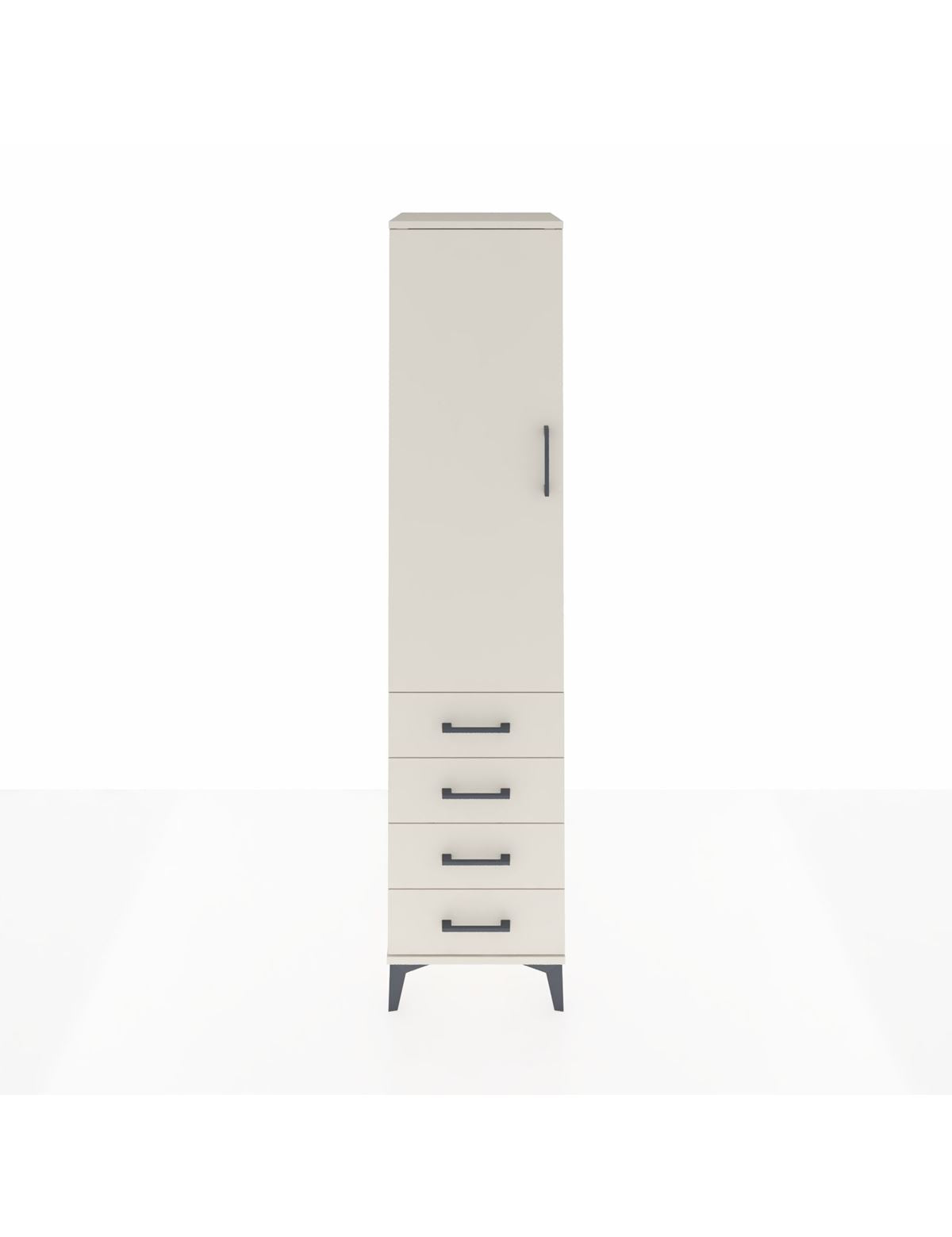 Hyperion Dolap 3 Raflı 4 Çekmeceli Tek Kapaklı 44x44x195 Aytaşı-Aytaşı