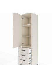 Hyperion Dolap 3 Raflı 4 Çekmeceli Tek Kapaklı 44x44x195 Aytaşı-Aytaşı