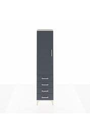 Hyperion Dolap 3 Raflı 4 Çekmeceli Tek Kapaklı 44x44x195 Aytaşı-Antrasit