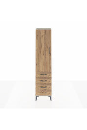 Hyperion Dolap 3 Raflı 4 Çekmeceli Tek Kapaklı 44x44x195 Aytaşı-Çam