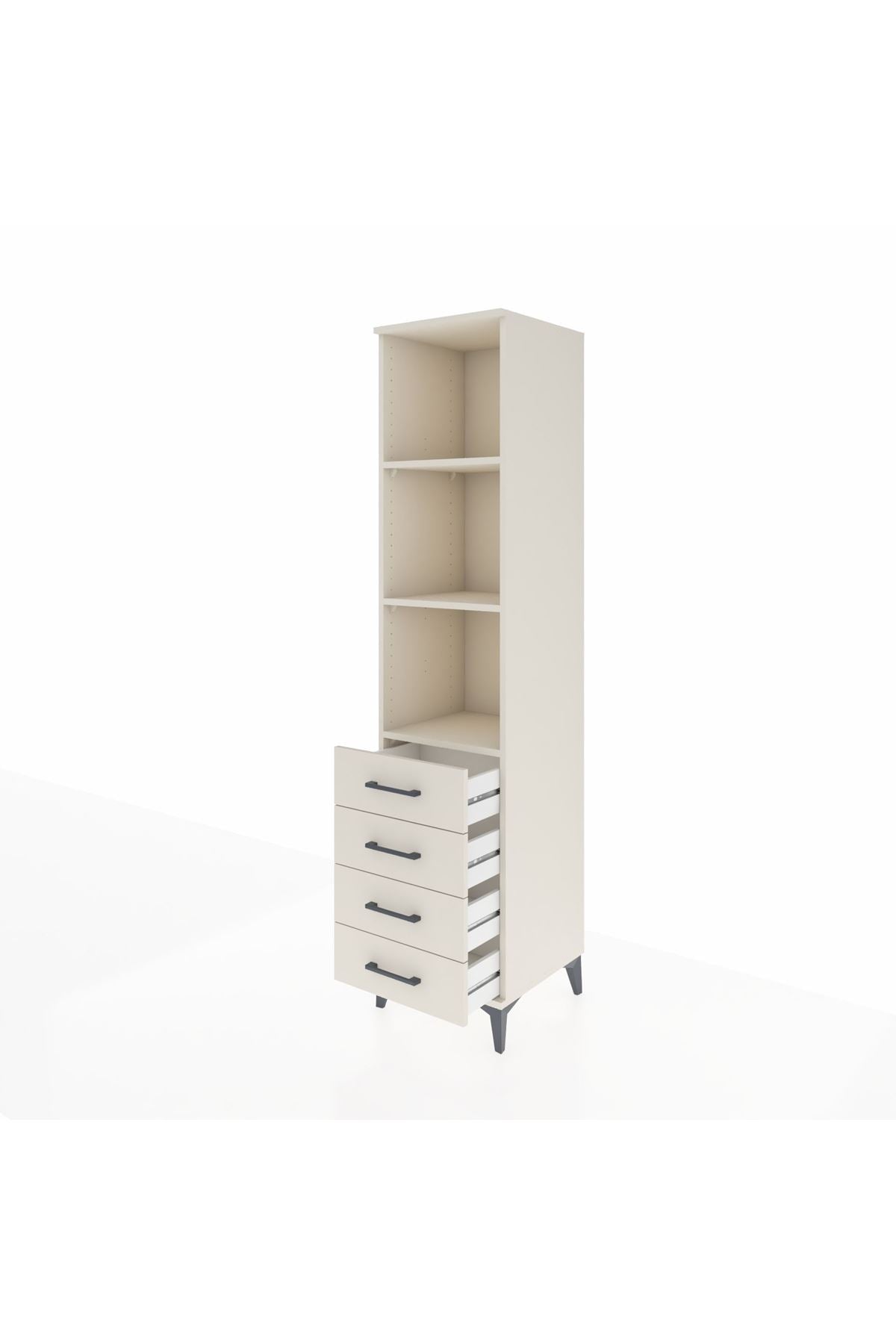 Hyperion Dolap 3 Raflı 4 Çekmeceli 44x44x195 Aytaşı-Aytaşı