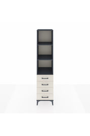 Hyperion Dolap 3 Raflı 4 Çekmeceli 44x44x195 Antrasit-Aytaşı