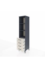 Hyperion Dolap 3 Raflı 4 Çekmeceli 44x44x195 Antrasit-Aytaşı