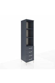 Hyperion Dolap 3 Raflı 4 Çekmeceli 44x44x195 Antrasit-Antrasit