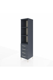 Hyperion Dolap 3 Raflı 4 Çekmeceli 44x44x195 Antrasit-Antrasit