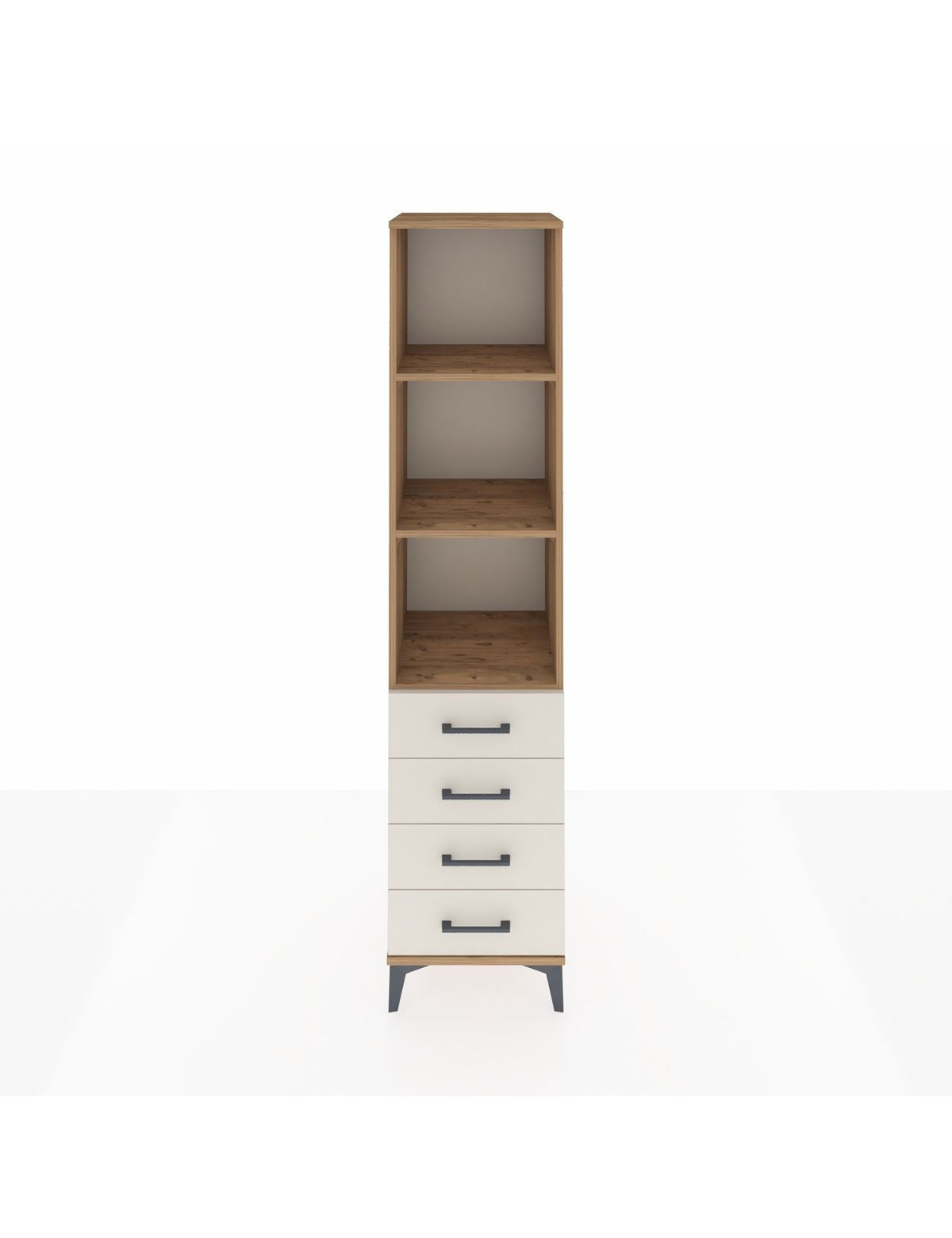 Hyperion Dolap 3 Raflı 4 Çekmeceli 44x44x195 Çam-Aytaşı