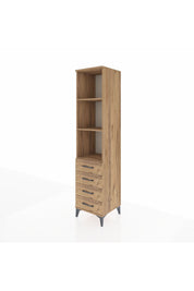 Hyperion Dolap 3 Raflı 4 Çekmeceli 44x44x195 Çam-Çam