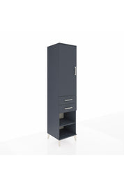 Hyperion Dolap Tek Raflı 2 Çekmeceli Tek Askılı 44x44x195 Antrasit-Antrasit