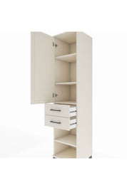 Hyperion Dolap 3 Raflı 2 Çekmeceli Tek Kapaklı 44x44x195 Aytaşı-Aytaşı