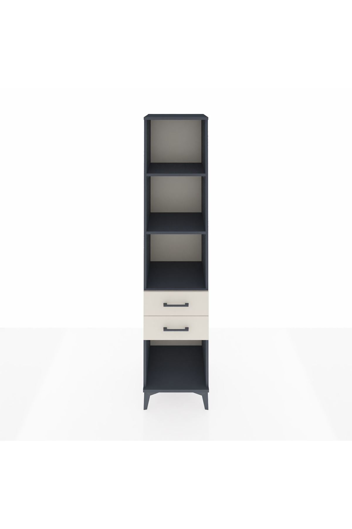 Hyperion Dolap 3 Raflı 2 Çekmeceli 44x44x195 Antrasit-Aytaşı