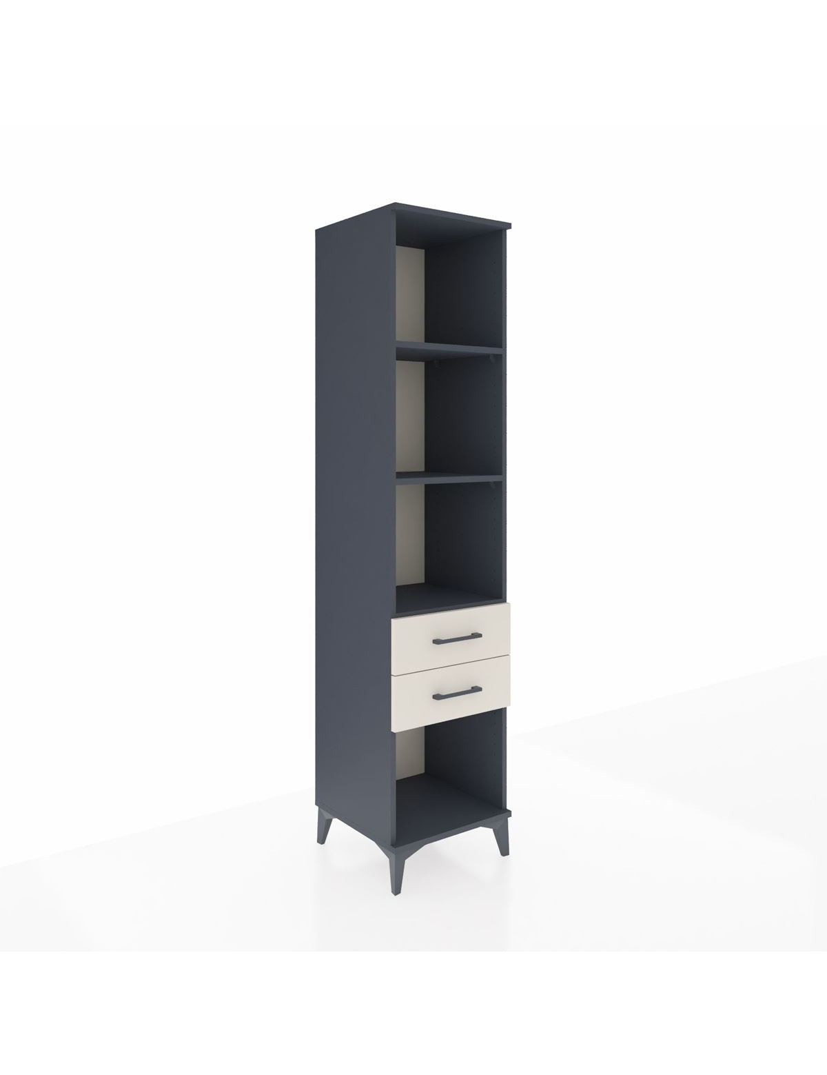 Hyperion Dolap 3 Raflı 2 Çekmeceli 44x44x195 Antrasit-Aytaşı