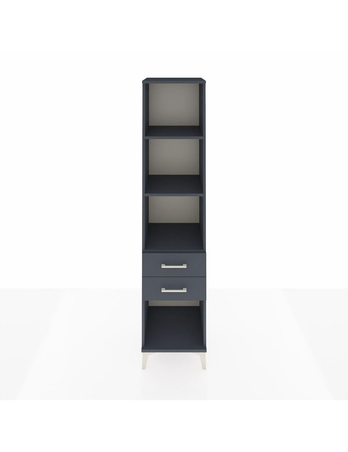 Hyperion Dolap 3 Raflı 2 Çekmeceli 44x44x195 Antrasit-Antrasit