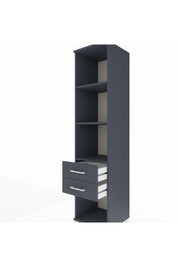 Hyperion Dolap 3 Raflı 2 Çekmeceli 44x44x195 Antrasit-Antrasit