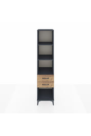 Hyperion Dolap 3 Raflı 2 Çekmeceli 44x44x195 Antrasit-Çam