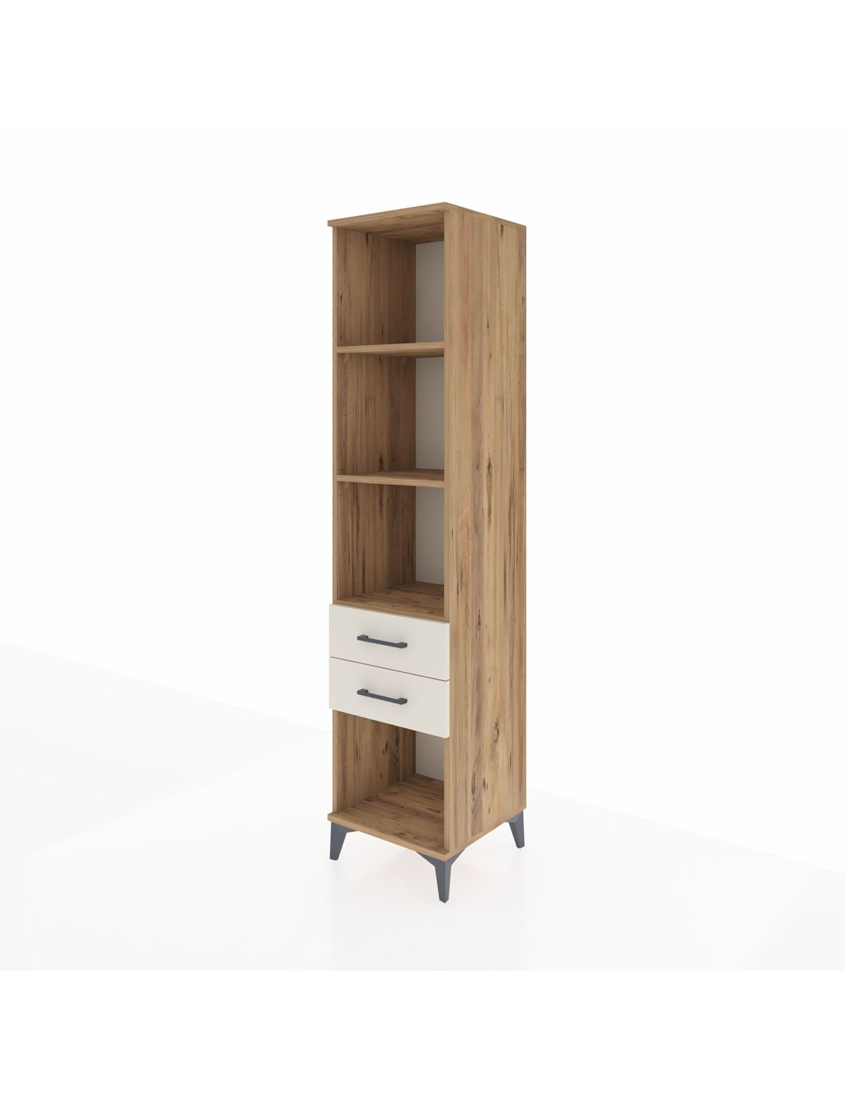Hyperion Dolap 3 Raflı 2 Çekmeceli 44x44x195 - S58M114V7B