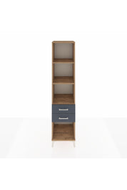 Hyperion Dolap 3 Raflı 2 Çekmeceli 44x44x195 Çam-Antrasit