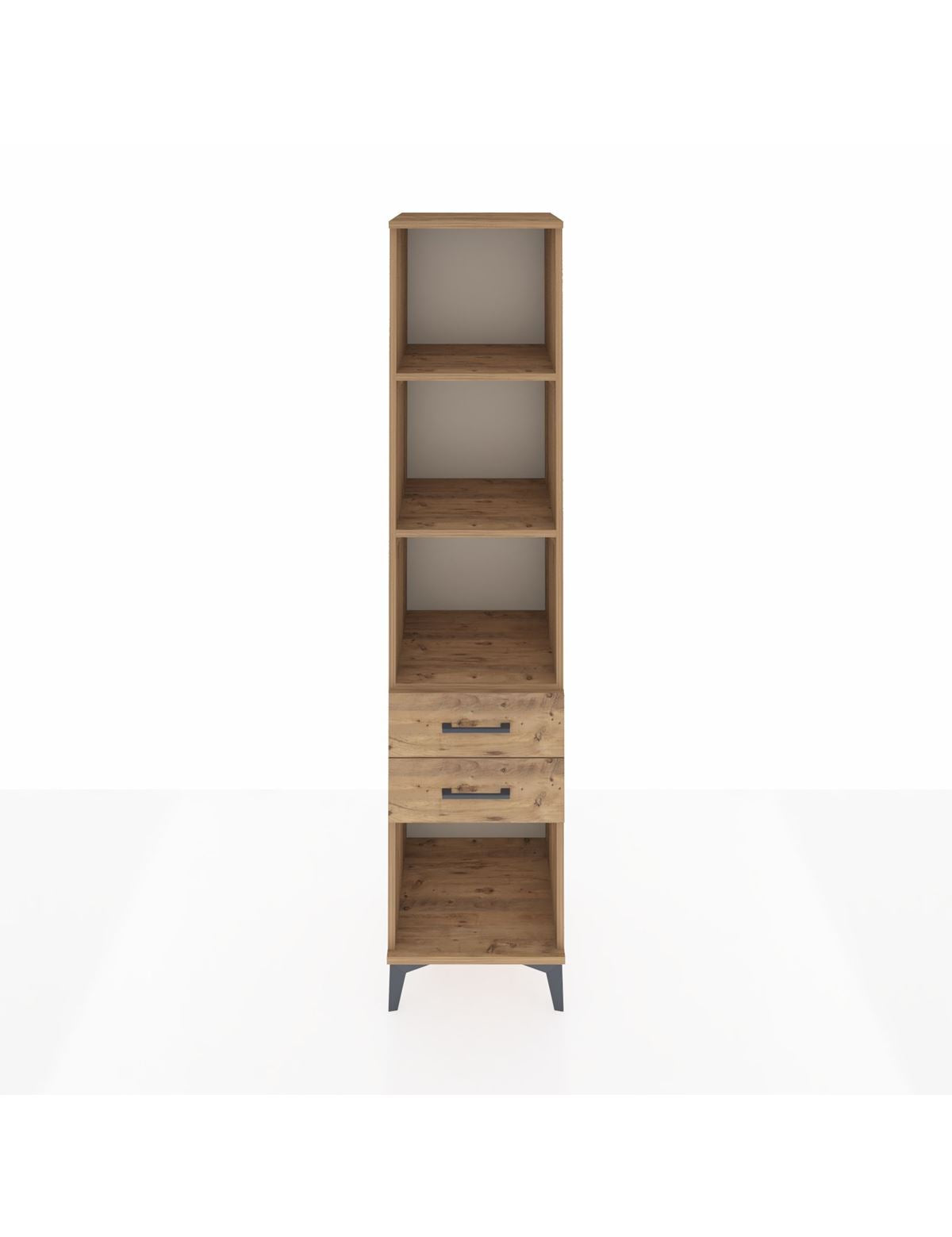 Hyperion Dolap 3 Raflı 2 Çekmeceli 44x44x195 Çam-Çam