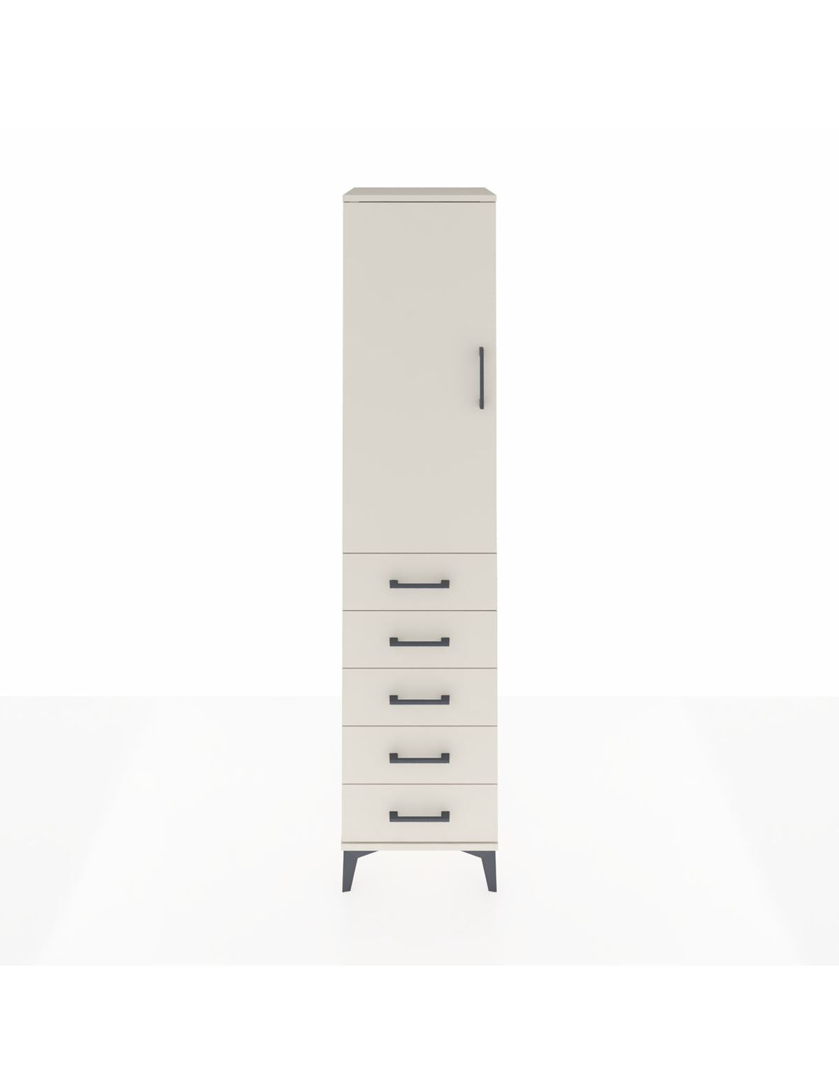 Hyperion Dolap Tek Raflı 5 Çekmeceli Tek Askılı 44x44x195 Aytaşı-Aytaşı