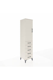 Hyperion Dolap Tek Raflı 5 Çekmeceli Tek Askılı 44x44x195 Aytaşı-Aytaşı