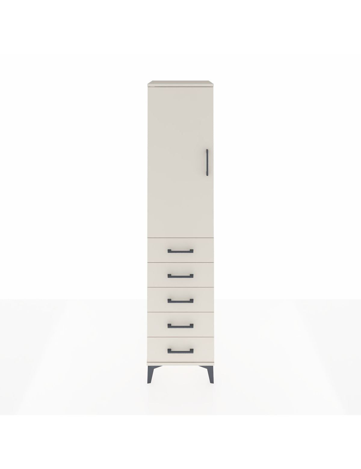 Hyperion Dolap 3 Raflı 5 Çekmeceli Tek Kapaklı 44x44x195 Aytaşı-Aytaşı