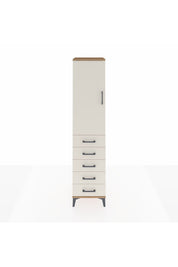 Hyperion Dolap 3 Raflı 5 Çekmeceli Tek Kapaklı 44x44x195 Çam-Aytaşı