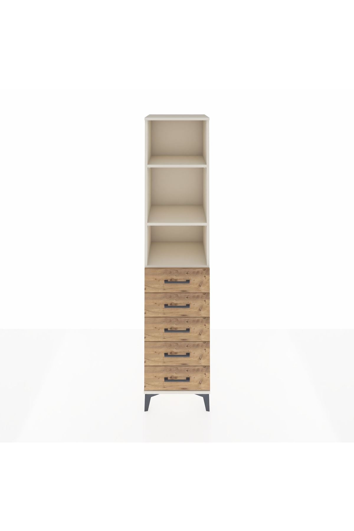 Hyperion Dolap 3 Raflı 5 Çekmeceli 44x44x195 Aytaşı-Çam